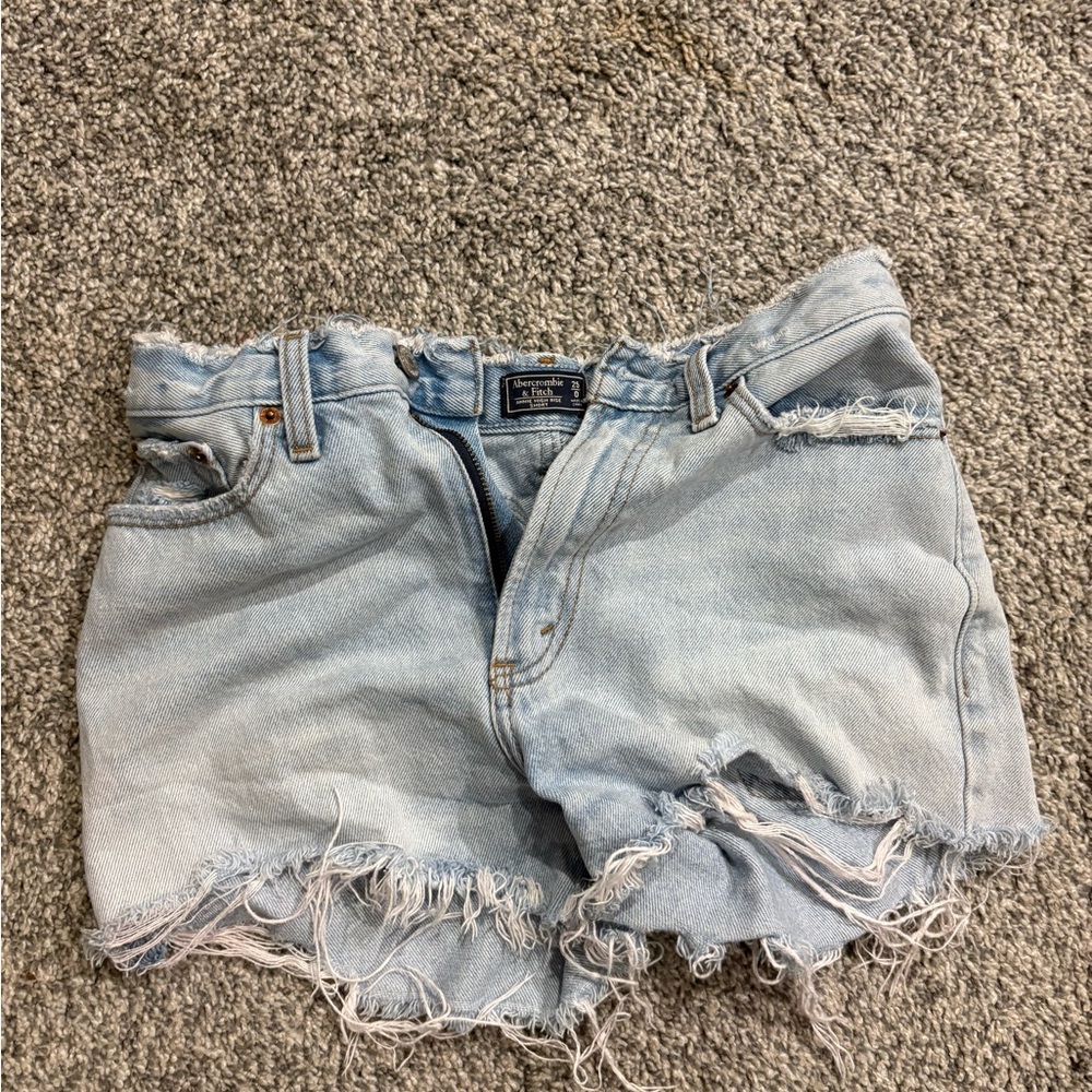 Abercrombie & Fitch Annie High Rise Jean Shorts